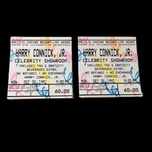 Vtg Harry Connick Jr. Ticket Stub Dec 30 1991 Bally&#39;s Casino Las Vegas Lot of 2 - £52.27 GBP