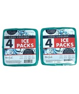 Lot of 2 Fit+Fresh Slim Reusable Ice Packs for Lunch Bags Beach Bags Coo... - £15.50 GBP