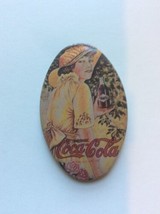 Coca-Cola oval 2.8&quot;X1.8&quot; hand mirrors pocket/purse/compact lady holding ... - £14.64 GBP