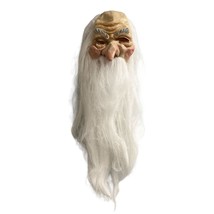 Halloween Wizard Mask Adult OS Old Man Long White Hair Beard Rubber Mask Haunted - £8.99 GBP