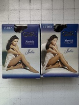 2 X Gatta 15den Classic Women STREATCH COLLANT Tights - NERO , FUMO SIZE... - $9.00