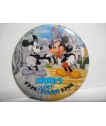 Disney Mickey Mouse Vintage Metal Pin Back 60th Birthday 1988 - $5.70