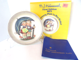 Hummel Anniversary Plate 1975 Stormy Weather 1974 1st Edition Bas Relief Boxed - $14.80