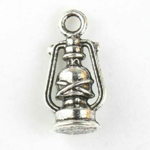 Lantern Charm Metallic Finding Pendant 10 pieces for Jewellery and Crafts - £1.80 GBP