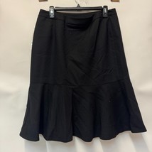 Le Suit Womens 8 Black Textured Ruffle Knee Length Pencil Skirt NWT BW85 - $39.19
