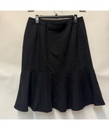 Le Suit Womens 8 Black Textured Ruffle Knee Length Pencil Skirt NWT BW85 - €33,62 EUR