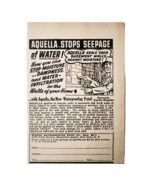 1943 Aquella Waterproof Paint Advertisement Vintage Painting Supply DWF17 - $19.99