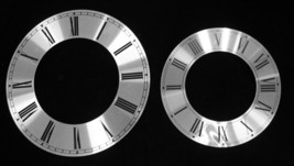 New Silver Time Ring Clock Dial with Roman Numbers - 2 Choices! (C-685) - $0.97+