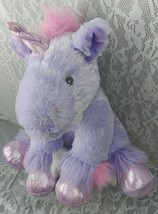 Unipak Coco Unicorn Purple Pink Mystical 15&quot; Plush Stuffed Animal Toy Pl... - $16.99