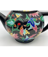 EMAUX DE LONGWY French Enamel Floral Teapot with Lid - £392.27 GBP