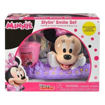 Minnie Stylin&#39; Smile Toothbrush and Holder Set, 3 pieces - £18.98 GBP