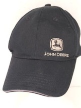 John Deere Hat Cap Snap Back Black Embroidered Spell Out Logo Trucker - $7.89