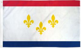 New Orleans Louisiana Flag Polyester 3 x 5 Foot 3x5 Mardi Gras Fleur de Lis - £3.90 GBP