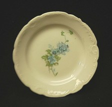 O&amp;EG Royal Butter Pat Porcelain Blue Floral Pattern Scrolls Austria - $14.84