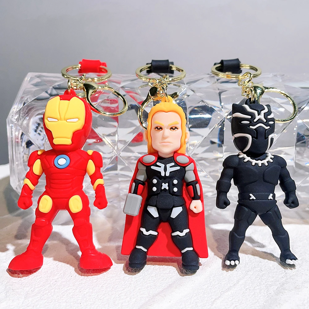 Marvel Avengers Keychain Superhero Iron Man Spiderman Captain America Ca... - $10.52+