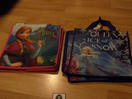 2 Disney Frozen Totes Halloween Gift Bag Party Favor Princess Anna &amp; Queen Elsa - £9.55 GBP