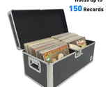 Vinyl Record Album Storage Box Case Aluminum Lp Crate Holds 150 Records ... - $79.99+