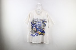 Vtg 90s NASCAR Mens XL Distressed All Over Print Irwin Racing Kurt Busch T-Shirt - £46.82 GBP
