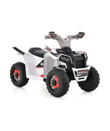 Kids Ride on ATV 4 Wheeler Quad Toy Car with Direction Control-White - C... - $2,586.07 MXN