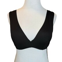 Shade &amp; Shore Womens Lightly Lined Plunge Wide Strap Ribbed Bikini Top S... - $5.71