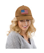 Corduroy Hat with USA Flag | Vintage Style Baseball Cap | American Pride... - $30.00