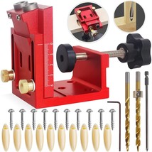 Hfm Pocket Hole Jig Kit Adjustable Woodworking Tools Pocket Dowel Hole J... - £47.95 GBP