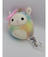 Lucinda the Llamacorn Tie Dye Squishmallow 3.5&quot; Clip On * Kellytoy dangl... - $14.25 CAD