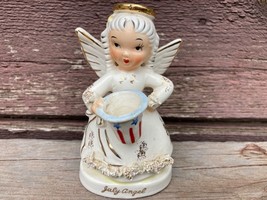 VTG  Napco Japan Ceramics JULY Angel Birthday Figurine C 1367 - £23.67 GBP