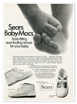 Sears Baby-Mocs Sure-Fitting Shoes Vintage 1972 Full-Page Magazine Ad - $9.70