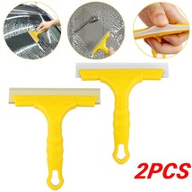 2Pcs Window Squeegee Cleaner Car Home Glass Wash Water Wiper Silicone Bl... - £14.42 GBP