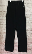 Boohoo Womens Black Denim High Waist Split Hem Jeans 100% Cotton Size Eu 34 Us 2 - £25.16 GBP