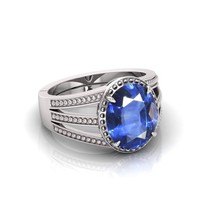 Neelam Stone Gemstone sapphire Ring adjustable men women Unisex 15.25 Ratti - £27.22 GBP