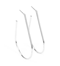Paparazzi City Curves Silver Hoop Earrings - New - $4.50
