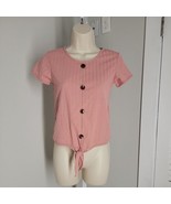 Dream Girl Cute Blouse Shirt ~ Sz  14/16 ~ Pink ~ Short Sleeve - £9.19 GBP