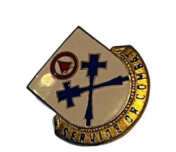Military Pin button pinback vtg insignia medal Service Combat Sherman mfg S24 us - £31.11 GBP