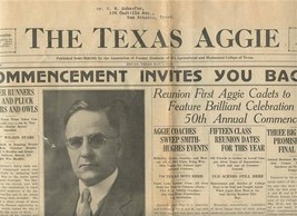 The Texas Aggie Newspaper May 1, 1926 Commencement Invites You Back Issue  - £29.05 GBP