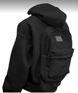 Adults and Teens Hooded Zip-Up Bookbag Jacket Loose Fit Zipper Closure Bookbag  - $40.00
