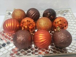 Thanksgiving Fall Harvest Orange Brown Christmas Plastic Ornaments Decor... - $18.80