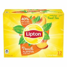 2 X 12 Cans of Lipton Peach Iced Tea 340 ml Each- From Canada- Free Shipping - £40.91 GBP
