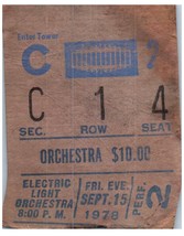 Vintage Elettrico Luce Orchestra Ticket Stub Settembre 15 1978 Msg New York - £44.14 GBP