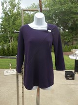 Nwot Chicos Easywear Purple Tunic W Silver Clasp 0 - £15.62 GBP