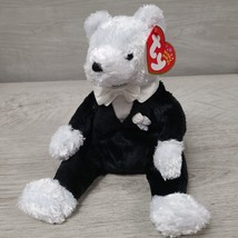 Ty Beanie Baby Groom Bear Wedding 2002 Stuffed Toy Plush NWT - £4.71 GBP