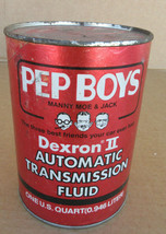 Vintage Pep Boys automatic transmission fluid Oil Can Quart full - £293.70 GBP