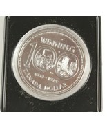 1974 Canadian Winnipeg Dollar Specimen Sealed Encased 50% Silver - $13.36