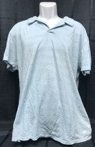  Mens DKNY Short Sleeve No Buttons Polo Shirt Size XXL Light Blue - $12.23
