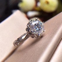 925 Silver Genuine Moissanite Ring Excellent Cut 1 ct Pass Diamond Test Moissani - £60.41 GBP