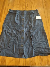 Liz Claiborne Size 10 Button Up Navy Skirt - £34.25 GBP