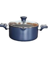T-FAL ~ BLUE ~ 5 Quart Dutch Oven w/Lid ~ Non-Stick ~ Thermo-Spot ~ Cook... - $44.88