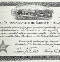 Silver Star Certificate National Grange Patrons Of Husbandry Maine 1941 ... - $926.86 MXN