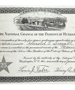 Silver Star Certificate National Grange Patrons Of Husbandry Maine 1941 ... - $49.99